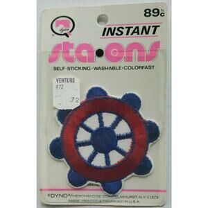 Vintage Nautical Patch Self Sticking Embroidered Dyno Brand Sta-Ons PB11
